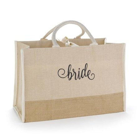 HORTENSE HEWITT Hortense B. Hewitt zbk55170 Bride Natural Jute Tote Bag - Large zbk55170